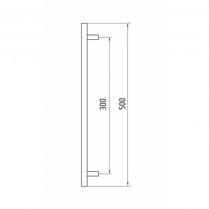 Ручка-скоба DOORLOCK PHS09/32/2ст, 300 мм/500  мм, SSS матовая нержавеющая сталь
