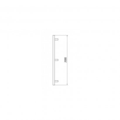 Ручка-скоба DOORLOCK PHS10/32/3кр, 2000 мм, SSS матовая нержавеющая сталь