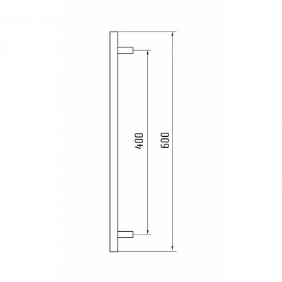 Ручка-скоба DOORLOCK PHS09/32/2ст, 400 мм/600  мм, SSS матовая нержавеющая сталь