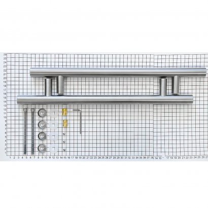 Ручка-скоба DOORLOCK PHS11/25/2ст, 300 мм/450  мм, SSS матовая нержавеющая сталь