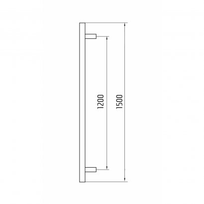 Ручка-скоба DOORLOCK PHS11/32/2ст, 1200 мм/1500 мм, SSS матовая нержавеющая сталь