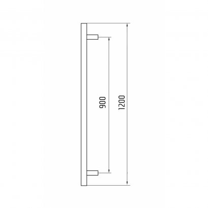 Ручка-скоба DOORLOCK PHS09/32/2ст, 900 мм/1200  мм, SSS матовая нержавеющая сталь