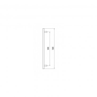 Ручка-скоба DOORLOCK PHS14/38/2ст, 300 мм/500  мм, SSS матовая нержавеющая сталь