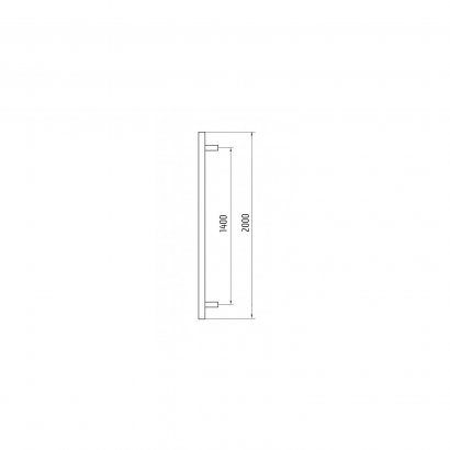 Ручка-скоба DOORLOCK PHS14/38/2ст, 1400 мм/2000  мм, SSS матовая нержавеющая сталь