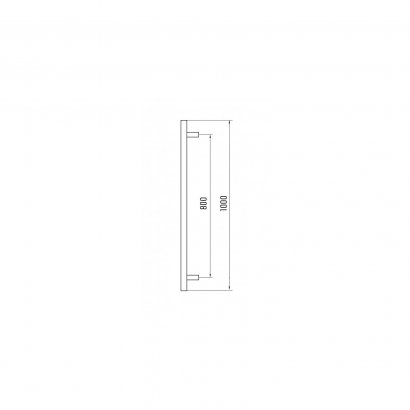 Ручка-скоба DOORLOCK PHS14/38/2ст, 800 мм/1000  мм, SSS матовая нержавеющая сталь