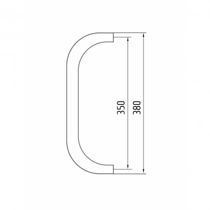 Ручка-скоба DOORLOCK PHS03/25/350  мм, SSS матовая нержавеющая сталь