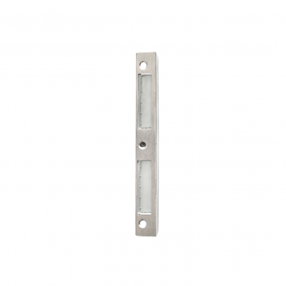 Запорная планка DOORLOCK SBK MCR, симметричная, для дверей с фальцем, для замков DIN стандарта, пластиковый карман, матовый хром