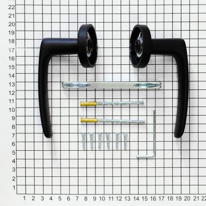 Ручка дверная DOORLOCK Звездная линия Rigel M027 Black matt (черная матовая) A=35-55мм