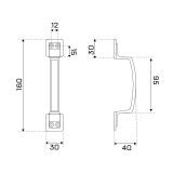 СТАНДАРТ РС 100 BL черная  ЕВРОПАКЕТ Ручка-скоба