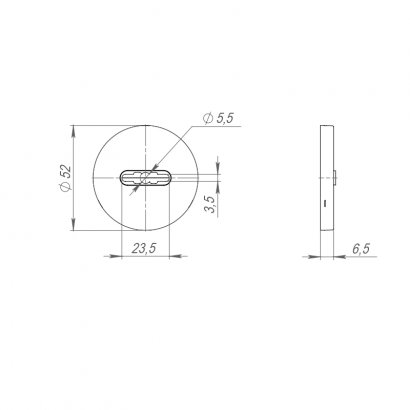 Накладка на сувальдный замок ESC.S-auto.RLR/R.486 BL-24 черный (1шт.)