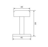СТАНДАРТ 4540B SS INOX нержавеющая сталь ограничитель дверной