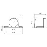 СТАНДАРТ 8501 WW пушка мат.белый ограничитель дверной ЕВРОПАКЕТ