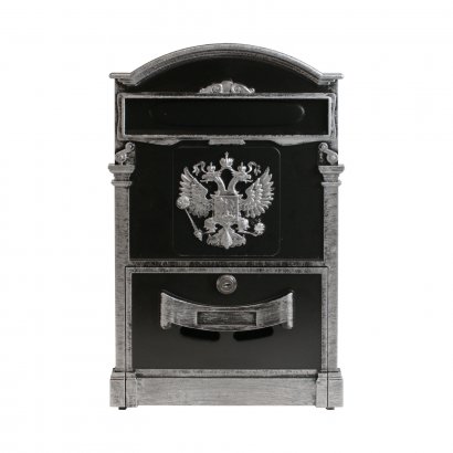 Ящик почтовый АЛЛЮР №4011В "Герб" старое серебро