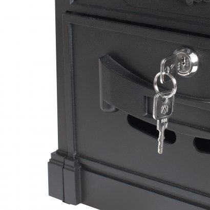 Ящик почтовый АЛЛЮР №4011 "Герб" черный