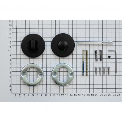 Поворотная кнопка DOORLOCK V E08/WC/6/RG/SS BL черная, с индикатором