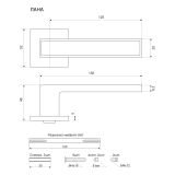 АЛЛЮР АРТ "ЛАНА" W/W +L7050S W+BK-S2 W (86110/S7050) матовый белый Комплект ручка и защ с фикс
