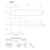 АЛЛЮР АРТ "РИНГО" BL+L7050S BL+BK-S2 BL (83150/S7050) матовый черный Комплект ручка и защ с фикс (20