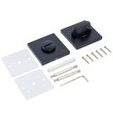 АЛЛЮР АРТ "ТИНА" BL+L7050S BL+BK-S2 BL (88150/S7050) матовый черный Комплект ручка и защ с фикс