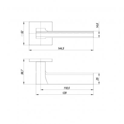 Ручка раздельная K.ARC.Q52.BLADE BL-24 черный