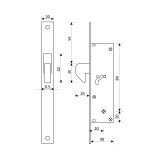 БУЛАТ  ЗВ 1-1К.20.00.20.04 (72-K-CR) хром 5кл. Замок врезной б/руч