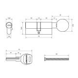 АЛЛЮР HD FG 70-5К BP (35x35G) латунь перф.кл/верт Цилиндровый механизм