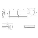 АЛЛЮР HD FG 110-5К CP (55x55G) хром перф.кл Цилиндровый механизм