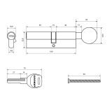 АЛЛЮР HD FG 100-5К CP (55x45G) хром перф.кл Цилиндровый механизм