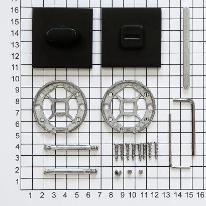 Поворотная кнопка DOORLOCK TK06/S/WC Slim Black, черная
