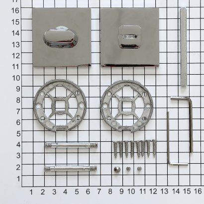 Поворотная кнопка DOORLOCK TK06/S/WC Slim CP, полированный хром