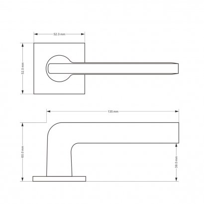 Ручка дверная DOORLOCK Mirage A18S Slim Black, черная