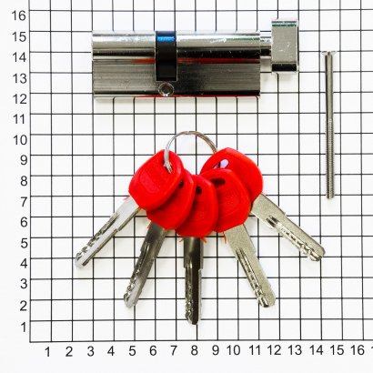 Цилиндровый механизм DOORLOCK V K2300Z N серия Variant, никелированный, 45xK35мм, 5 ключей