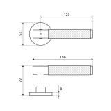 БУЛАТ РФ 01.02НС AISI 304 INOX нержавеющая сталь Комплект ручек с круглой накладкой под МЦ