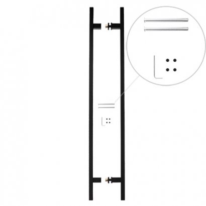 Ручки-скобы Avers Square HC-0920-40*20/800-INOX/201-BLM