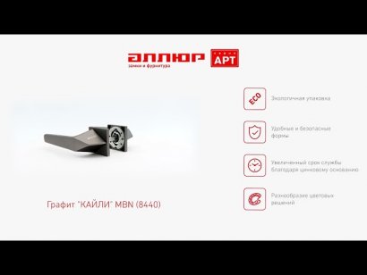АЛЛЮР АРТ "КАЙЛИ" MBN (8440) графит Комплект ручек