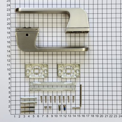 Ручка дверная DOORLOCK Phantom Nocturne Z73P MBSN, матовый никель, скрытая розетка