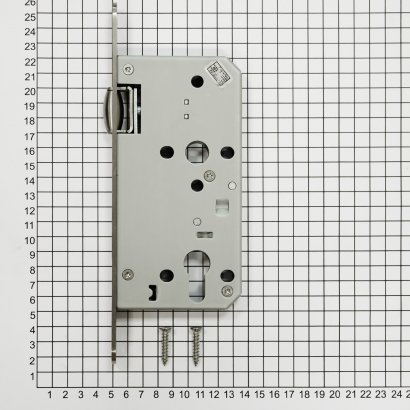 Замок дверной с роликом DL401R/C/55/20/SSS, цилиндровый, матовая нержавеющая сталь