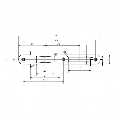 Запорная планка DOORLOCK DL P401R, для замка с роликом DL401R