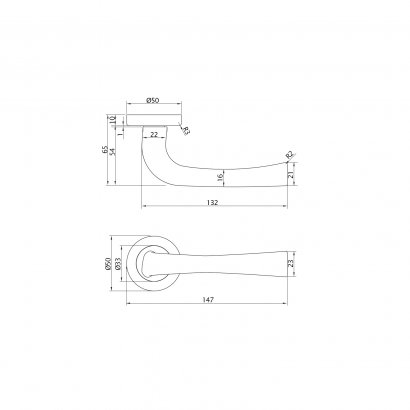Ручка дверная DOORLOCK M101/Y Capella, матовая латунь