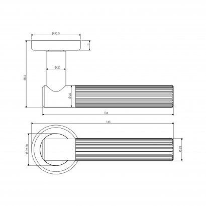 Ручка дверная DOORLOCK Cambridge M052 DTB matt, матовая темная бронза
