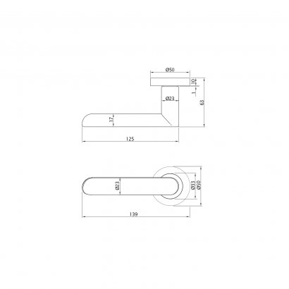 Ручка дверная DOORLOCK Libra M008R Black matt, черная матовая