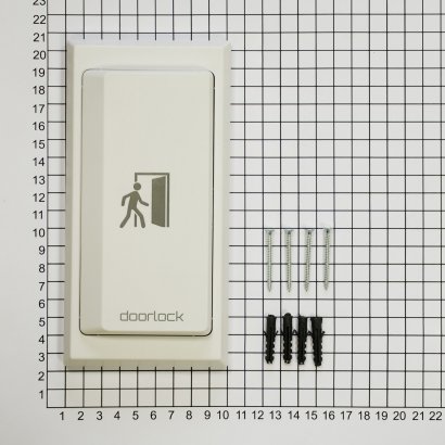 Кнопка локтевая DOORLOCK PB02 белая, накладная, IP30
