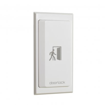 Кнопка локтевая DOORLOCK PB02 белая, накладная, IP30