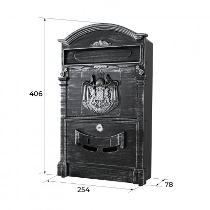 Ящик почтовый АЛЛЮР №4010В старое серебро