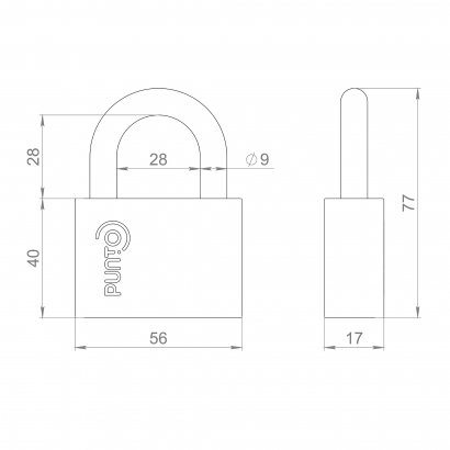 Замок навесной PK-1560 3 key диск.ключ