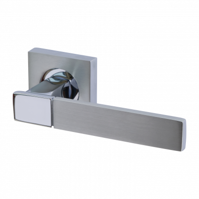 Ручка дверная DOORLOCK Blazar M011, матовый/полированный хром