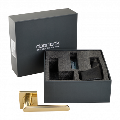 Ручка дверная DOORLOCK Libra M008, полированная латунь