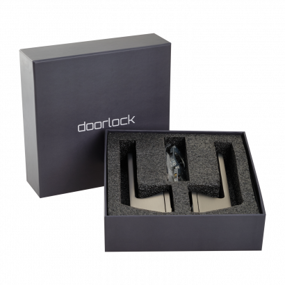 Ручка дверная DOORLOCK Phantom Nocturne Z73P MBSN, матовый никель, скрытая розетка