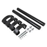 БУЛАТ РС-02.345.9005 черный, регулируемая, ручка скоба для алюм. и ПВХ дверей,(АРД-02)