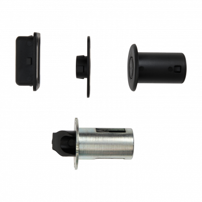 Запирающее автоматическое устройство DOORLOCK 1902/35SET в комплекте с направляющей втулкой и ответными частями для пассивных створок, для тяг 1932