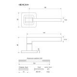 АЛЛЮР АРТ "ВЕНСАН" AB (2600) ст.бронза Комплект ручек